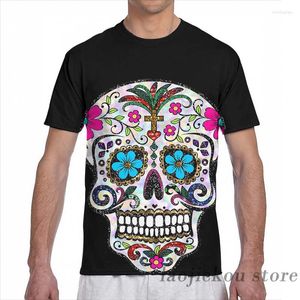 T-shirt da uomo T-shirt da uomo con teschi di zucchero con paillettes T-shirt da uomo con stampa all over Fashion Girl Boy Tops T-shirt a maniche corte