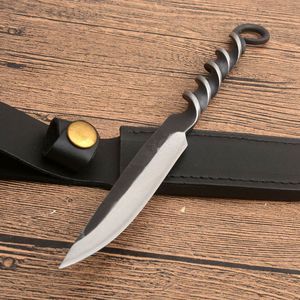 Śruba noża obiadowa zintegrowane stalowe noże kuchenne ogrodowe Owoce Survival Gear Outdoor Rescue Utility narzędzie EDC