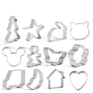 Baking Moulds Cookie Mold Cutter Aluminum Three-dimensional 27 Shape Mouse Gingerbread Man Cake Decorating Tools
