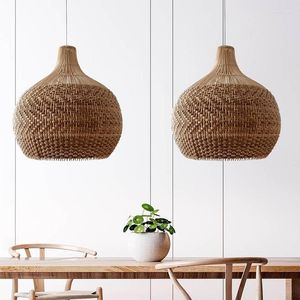 Pendant Lamps Japanese Restaurant Chinese Style Homestay Tea Room El Box Living Dining Table Creative Handmade Rattan Chandelier