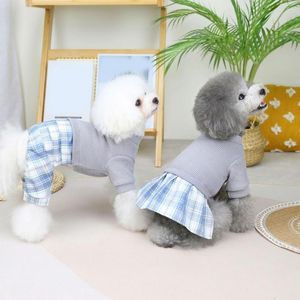 Dog Apparel Pet Couple Clothes Washable Splicing Soft Comfortable No Pilling Pograph Prop Yarn British Style For Autumn