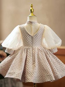 Girl's Dresses Baby Girls Cute Princess Ball Gown Children Beading Bow Birthday Party Wedding Performance Boutique Dresses y790