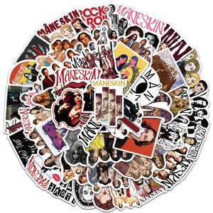 50pcs İtalya Rock Band Maneskin Stickers Graffiti Çocuk Oyuncak Kaykay Araba Motosiklet Bisiklet Sticker Çıkartmaları Toptan