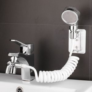 Other Faucets Showers Accs Bathroom Basin Faucet Extender External Shower Head Washbasin Tap Water Divider Bidet Sprayer for Hair Washing Toilet Cleaning 230221