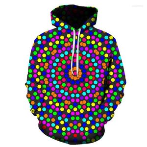 Herrtröjor Foreign Trade Hoodie 3D Digital Printing Dot Abstract Curs Fashion Wear