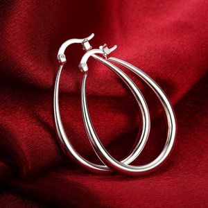 Серьги-кольца Smooth Circle Big For Women Lady Fashion Charm Высококачественные свадебные украшения в подарок