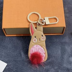 3Style New Designer KeyChain RabbitとPanda Plush Cute Cute Ladies 'Bag Men's Car Key High-Grade Creative Pendant Louiselies Vittonlies