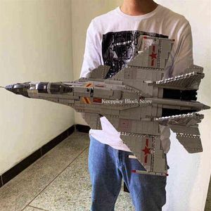 Military Battle Plane Army Fighter Jet China J-15 US F-22 F-35 War Model Building Block Bricks Shipboard Aircrafted Weapon Toys T220719223O