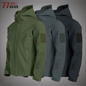 Men's Jackets Military Shark Skin Soft Shell Jackets Men Tactical Windproof Waterproof jacket men Army Combat Jackets Mens Hooded Bomber Coats 230221