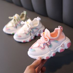 Sneakers Spring Children Shoes For Girls Sport Shoes Fashion Baby Shoes Soft Bottom Non-Slip Casual Kids Girl Sneakers 230220