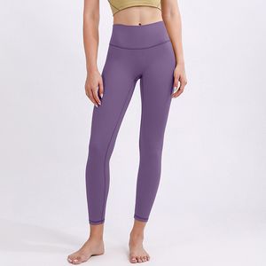 Leggings femininas calças de ioga cor de cor sólida estilista estilista de alta cintura usa fitness elástica Lady geral Treça de meia -calça completa feminino Sorto Berserksnhnha