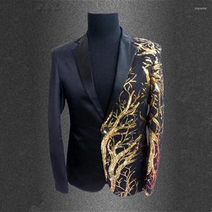 Abito cantante blazer maschio abito formale costume abbigliamento da uomo abiti da paillette per ballerino star performance nightclub bar