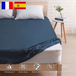 Mattress Pad Montaż arkusz Wodoodporna pokrywka Kolorowe łóżko oddychające głębokie kieszeń na 30 cm 1 szt. Cobertores de Cama 230221