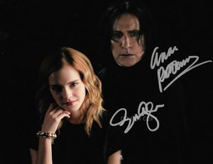 EMMA WATSON ALAN RICKMAN Foto autografata autografata firmata da memorabilia da collezione