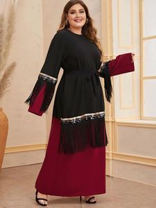 Ethnische Kleidung Eid Ramadan Mubarak Pailletten Abaya Dubai Hijab Muslimisches Maxikleid Türkische Kleider Islamische Abayas für Frauen Kaftan Kaftan