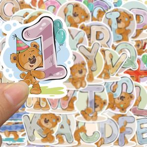 39Pcs Cartoon Bear Stickers Skate Accessories Waterproof Vinyl Sticker For Skateboard Laptop Luggage Bicycle Motorcycle Phone Car Decals