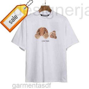 Erkekler Tişörtleri Tasarımcı T-Shirts Modaya Dealated Teddy Bear Baskı Tişört Gevşek Kadın Giyim Mektubu Kısa Kollu Mrs 152 RY4Z