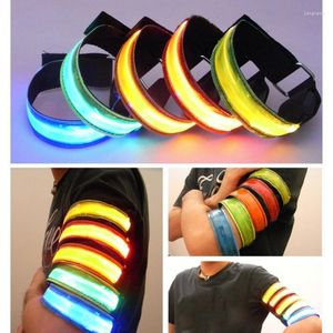 Knee Pads Night Running Armband LED Light Outdoor Sports USB Rechargeable Safety Belt Arm Leg Warning Wristband Cycling Bike Bicycle