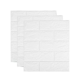 Wallpapers Wallstickers 3D Stone Brick Self Adhensive Wall Stickers Easy Paste And Peel Off Back Splash Paper Shelf VC