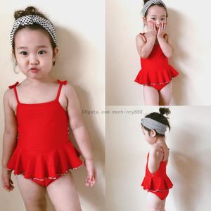 Kids One-pieces Designer Swimsuit for Girls Letters Pattern Baby Bikini Swimwear Children Infant Bathing Swimming Suit Beachwear