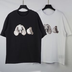 Palmas de grife de grife masmilhas camisetas femininas tsshirt broken urso impressão de algodão solto de algodão relaxado Manga curta Camise