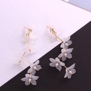 Dangle Earrings Fashion Women's Cherry Blossom Shape Fringed Flowersed Hond Holidy Gift Accessories Jewelry2023