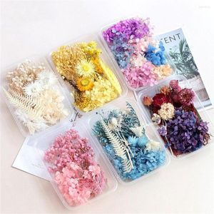 Decorative Flowers DIY Real Dried Flower Box Festival Party Candle Epoxy Resin Pendant Necklace Jewelry Making Craft