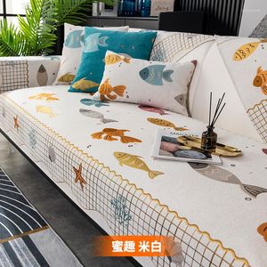 Pokrywa krzesełka Chenille Sofa Cover Anti-Slip Grusten Miękki ręcznik do salonu szezlong dekoracja domu