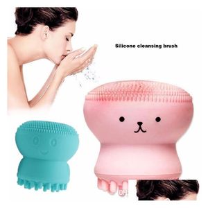 Other Skin Care Tools Lovely Cute Animal Small Octopus Shape Sile Facial Cleaning Brush Deep Pore Exfoliator Face Washing Drop Deliv Dhgwm