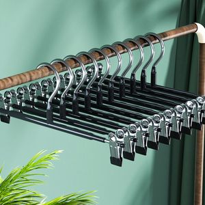 Cabides racks 10pcs calças de calça de calça organizador não -lip de aço inoxidável armário de cabide do cabide