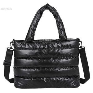 Bolsas de noite femininas bolsas de inverno móveis espaço brilhante feminina bolsas de penas jaqueta de algodão acolchoada bolsa de ombro itens baratos 2023 bolsas de natal