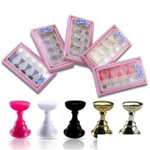 Nail Practice Display 1Set Magnetic Holder Stand Acrylic Crystal Showing Shelf Nails Arts Tool Art Props Drop Delivery Health Beaut Dhkiq
