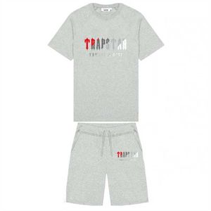 Мужские футболки, новинка 2023 года, летняя хлопковая футболка с принтом TRAPSTAR, мужские пляжные шорты, комплекты, уличная одежда, спортивный костюм, мужская спортивная одежда Zs 10