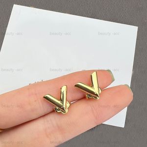 Fashion Simple Stud Earrings Designer For Men Women Gold Earing Luxury Jewelry Ear Clip Diamond Letter Studs High-quality 7 Styles Accessories