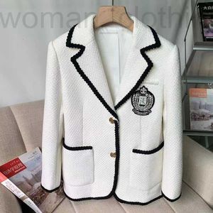 Designer Womens Suits Blazers Tide Brand H￶gkvalitativ retro Fashion Sacka Jacket High-End Badge Slim Women's Clothing T1FH