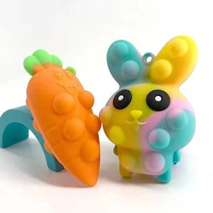 Fidget Toys Bunny Silicone 3d Press Pinch Decompression Ball Decompression Artifact Vent Toy