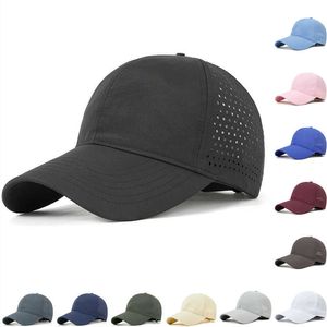 Cappellini da baseball Cappellini estivi da baseball in rete ad asciugatura rapida per uomo e donna Taglia XL regolabile Cappellino snapback tinta unita traspirante Cappelli papà R230220