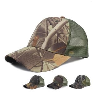 Berets 2023 Jungle Camouflage Mesh Cap Men And Women Breathable Peaked Summer Youth Outdoor Shade Baseball Army Fan Hat