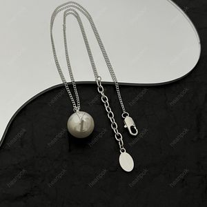 Luxury Designer Necklace Pearl Pendant Chain Fashion Women Letter 925 Silver Necklaces Y Wedding Jewelry Accessories With Box