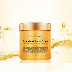 Andra hudv￥rdsverktyg Crystal Collagen 24K Gold Face Mask Ta bort Blackhead Facial Masks High Moisture Drop Delivery Health Beauty Dev Dhvaz