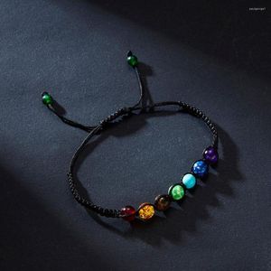 Bracelets de charme Buda abençoe Perca peso Chakra Bracelete preto Lava Balance Balance Mertes Reiki Pray