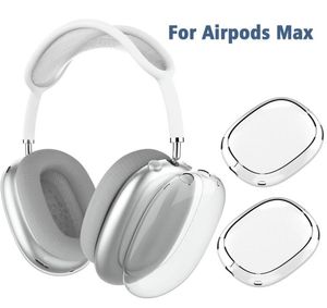 AirPods의 경우 최대 케이스 금속 ANC 이어폰 액세서리 투명 TPU 솔리드 실리콘 방수 보호 케이스 AirPod MaxS 헤드폰 헤드셋 커버 케이스