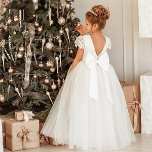 Girl Dresses Flower With Removable Skirts For Wedding Party Beaded Waistline Children's Birthday Gowns