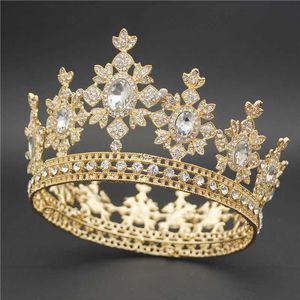 Tiaras Fashion Crystal Tiara Crown for Wedding Hair Accessories Royal Queen Bridal Diadem Hair Jewelry Wedding Tiaras and Crowns Bride Z0220