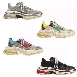 OG Fashion Paris 17fw Triple-s Sneaker Triple s Casual Luxury Dad Designer Shoes for Men's Women Scarpe da corsa sportive da tennis nere 36-46