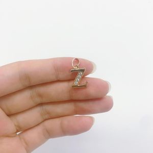 Charms Jewelry Making Fashion Tiny Gold Plated Letter Name Z Colar Colar Pingente para Women Jewelr