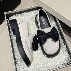 Kleid Schuhe Frühling Herbst Damen Bowknot Britischen Stil Weiche Sohle Wohnungen Student Süße Nette Faulenzer Zapatos De Mujer 230220