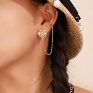 Oorringen Boho Vintage Avatar Coin Hanger Metal Drop Punk Goudlegering Dangle Earring Voor Vrouwen Statement Sieraden