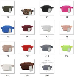 Lu Fleece Lu Everywhere Belt Chest Bum Bags LuluL Teddy Yoga Sport Fanny Pack Bumbag Kvinnors lyxdesigner Teedy Handbag Shoulder Crossbody Midjev￤ska