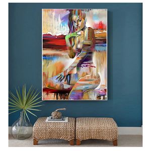 Women Poster Wall Art Pictures Modern Home Decoration for Bedroom Unframed Print posters Abstract Sexy Nude Canvas Painting Woo